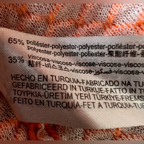 Zara Neon Orange Fishnet Cropped Sweater Size Small - Picture 8 of 11